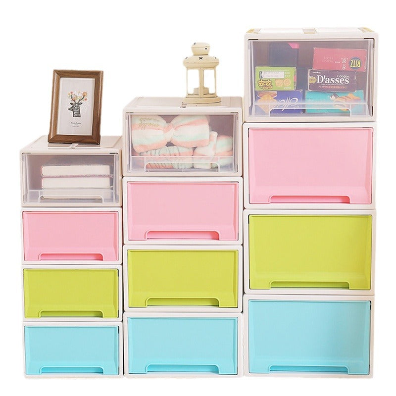 Thickened Drawer-Type Storage Box Wardrobe Storage Cabinet Household Clothes Storage Box Toy Intimates Storage Box Shoe Box - image 5