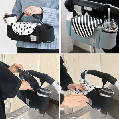 Baby stroller storage bag hanging bag small hanging bag children go out bottle bag large capacity - image 2