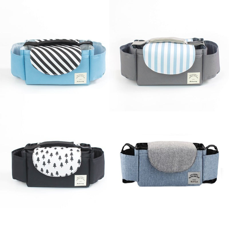 Baby stroller storage bag hanging bag small hanging bag children go out bottle bag large capacity - image 5