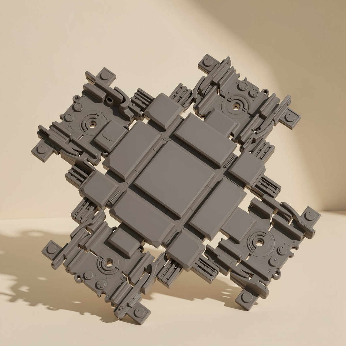 ABS plastic building block train track parts with straight, curved, branching, and crossing forms - view 3