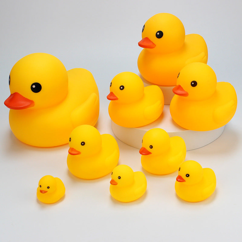 Hong Kong Version of Little Duck Toy Baby Bath and Water No. 8 Little Yellow Duck Toy Kidsren's Educational Pinch and Call - image 3