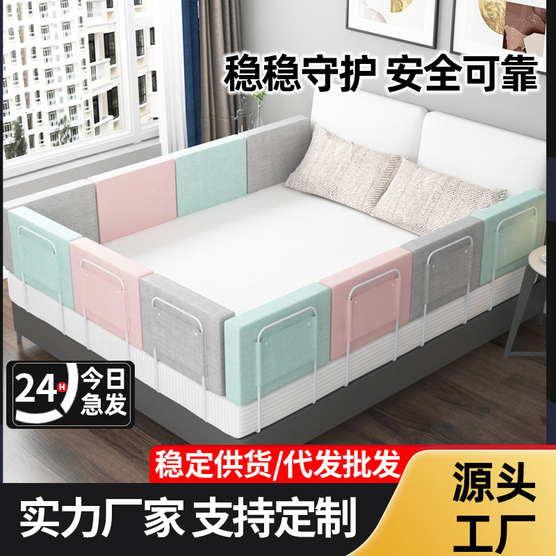 Baby Crib Fence Bed Fence Anti-Fall Kidsren's Baffle Anti-Fall Bedside Bed Rail Guardrail Adjustable Safety Bed - image 1