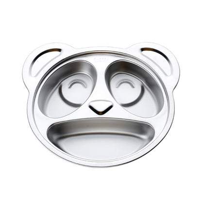 304 Stainless Steel Dielectric Plate Fast Food Plate Kindergarten School Dining Plate Children's Tableware Baby Plate - image 5
