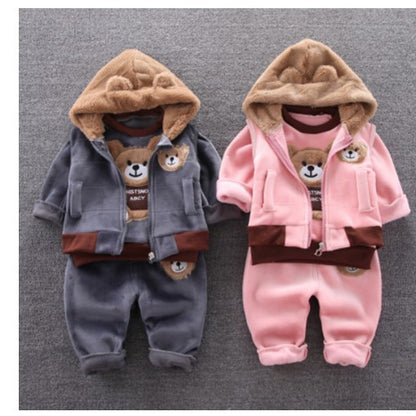 Children's clothing 2025 spring and autumn new children's clothing baby three-piece set girls spring clothing boys suit autumn wholesale - image 4