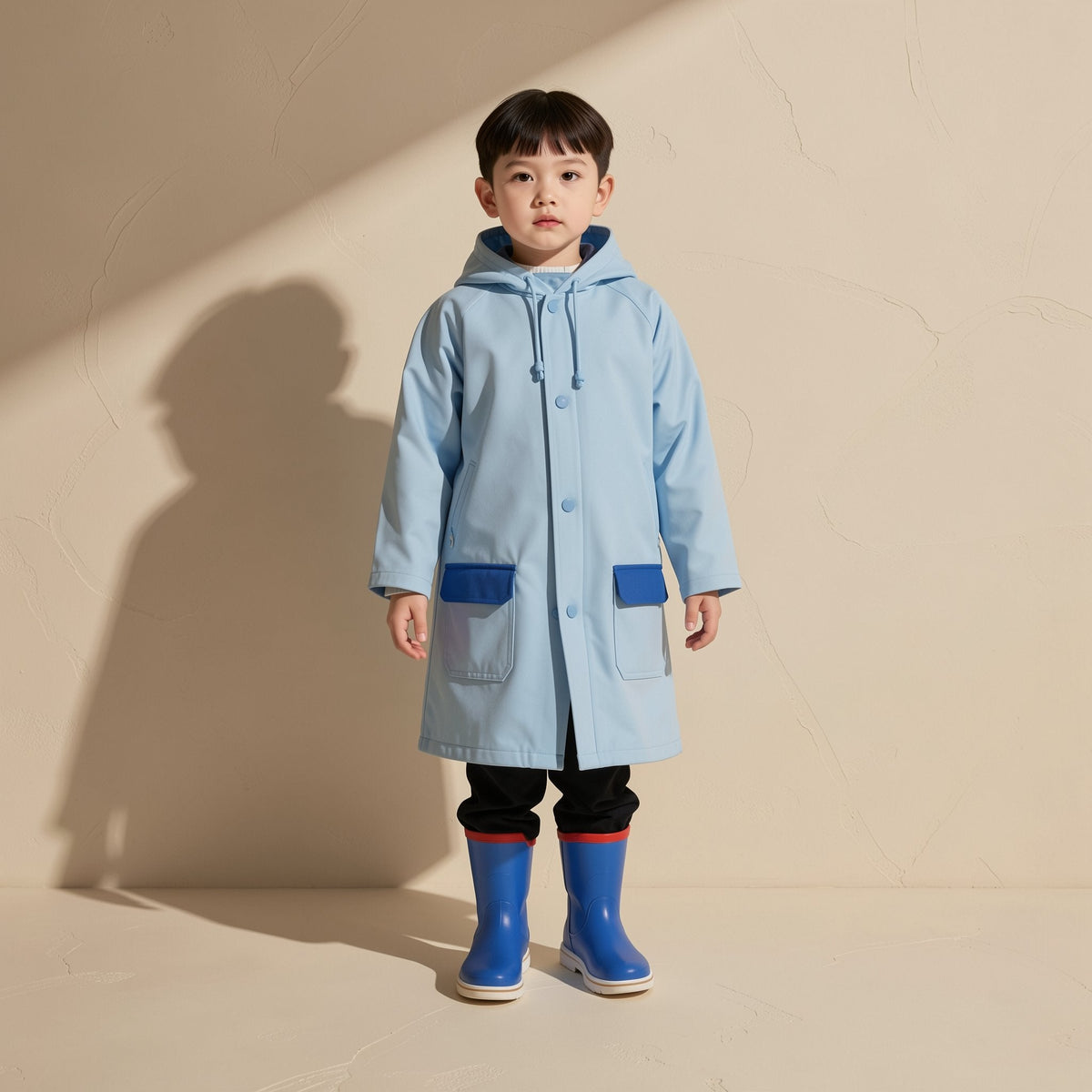 Evarain children's one-piece EVA raincoat in a thick cartoon style - view 2