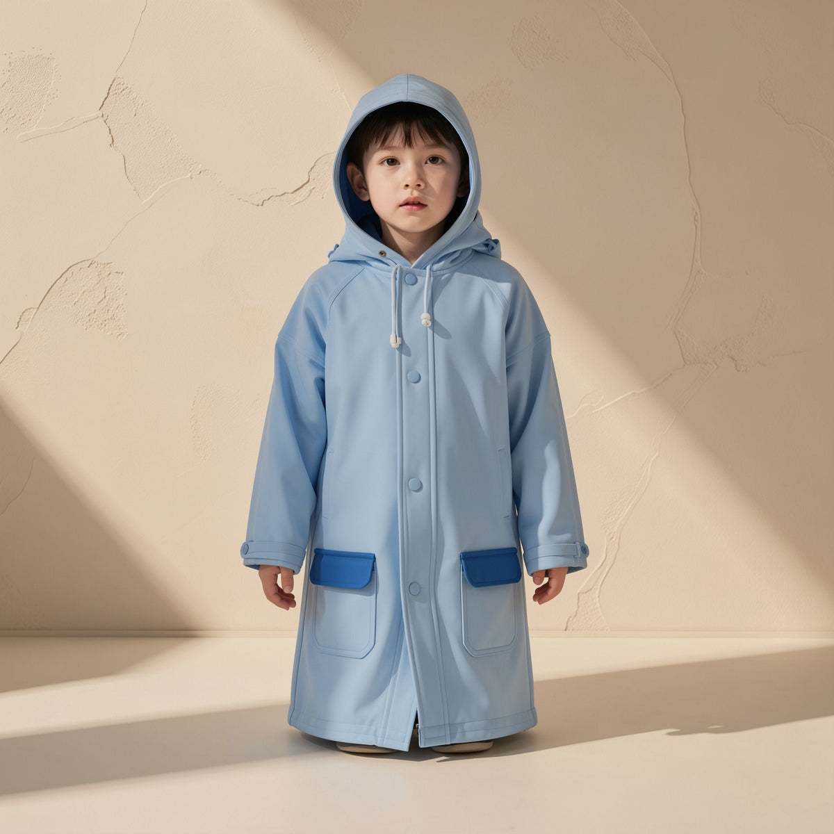 Evarain children's one-piece EVA raincoat in a thick cartoon style - view 4