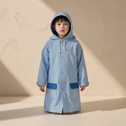 Evarain children's one-piece EVA raincoat in a thick cartoon style - view 4