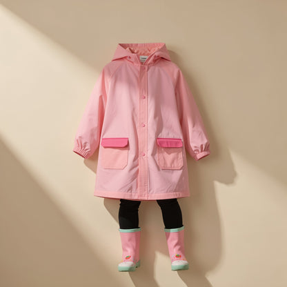 Evarain children's one-piece EVA raincoat in a thick cartoon style - view 5