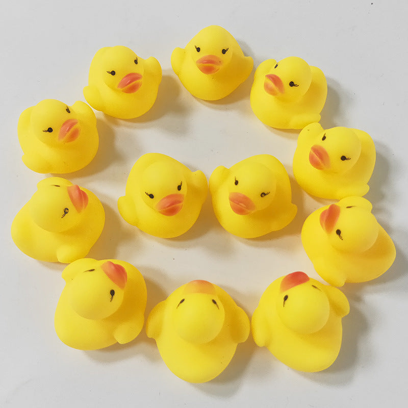 Cross-Border Water Play Little Yellow Duck Squeaky Sound-Making Duck Bath Toy Swimming Pool Stress-Relief Milk Tea Shop Small Gift - image 4