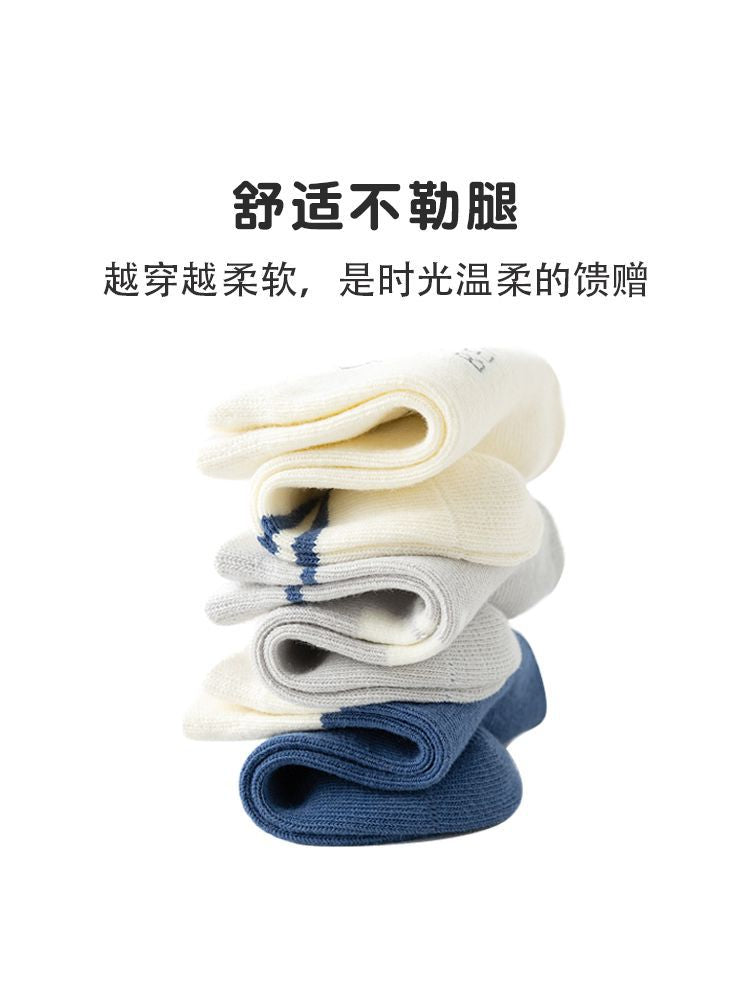 Spring and Autum New Kidsren's Socks Warm Baby Socks Cute Cartoon Baby Mid-Calf Socks Category a Wholesale Loose Mouth - image 4