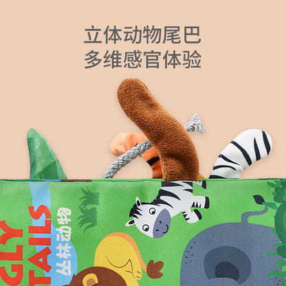 Cross-border Children's Tail Cloth Book Educational Toy Book Can't Tear Baby Cloth Book Ring Paper Enlightenment Book Early Education Toys - image 4