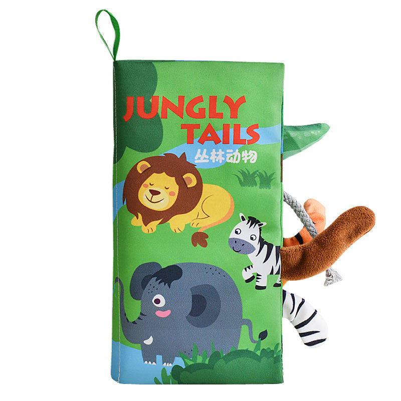 Cross-border Children's Tail Cloth Book Educational Toy Book Can't Tear Baby Cloth Book Ring Paper Enlightenment Book Early Education Toys - image 5