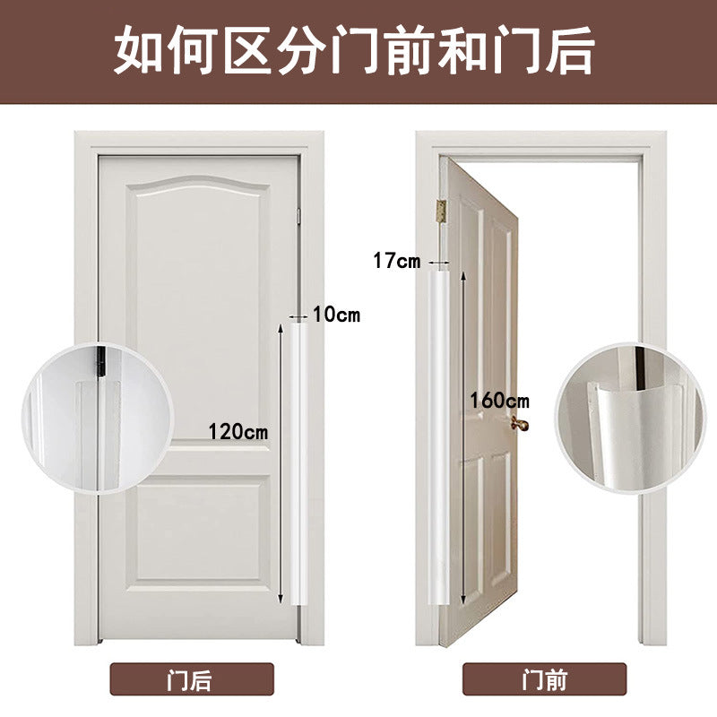 Door crack anti-pinch hand protection strip baby sliding door door file door clip kindergarten child protection safety door card - image 2