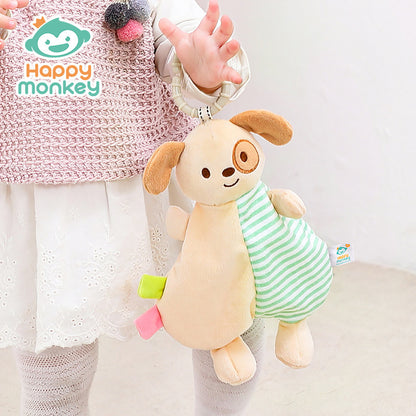 Happymonkey Baby Animal Bed Hanging Comfort Towel, Chewable Toy for 0-1 Year Old Babies, Sleep Soothing Early Education - image 3