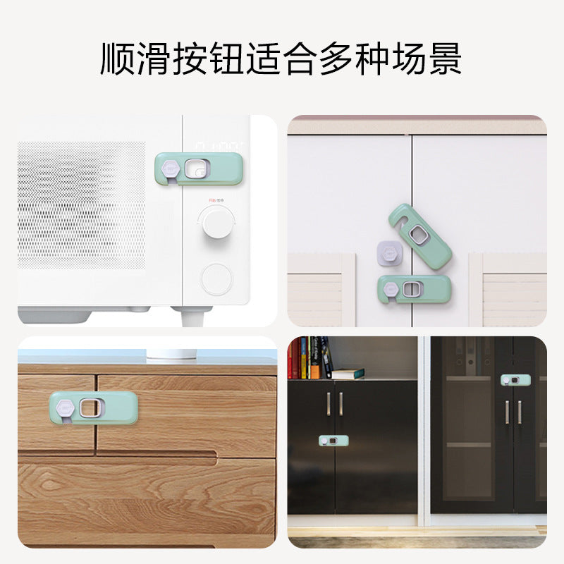 Child Safety Lock Baby Anti-Pinch Double Door Lock Cabinet Door Lock Baby Protective Refrigerator Lock Drawer Lock - image 4