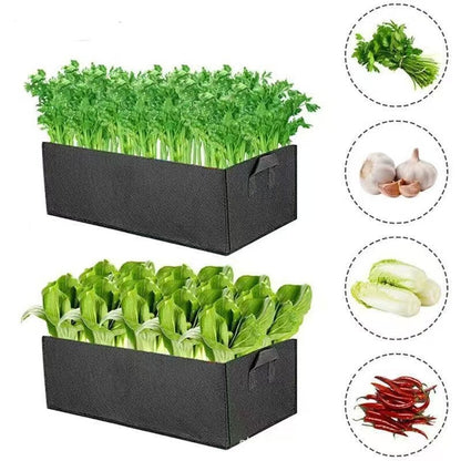 Cross-Border Manufacturers Directly Supply Felt Rectangular Planting Bags, Flower Home Gardens, Balcony Nursery Boxes, Planting Buckets - image 1