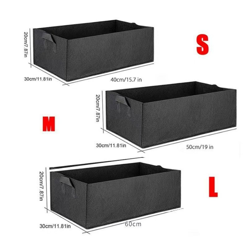 Cross-Border Manufacturers Directly Supply Felt Rectangular Planting Bags, Flower Home Gardens, Balcony Nursery Boxes, Planting Buckets - image 3