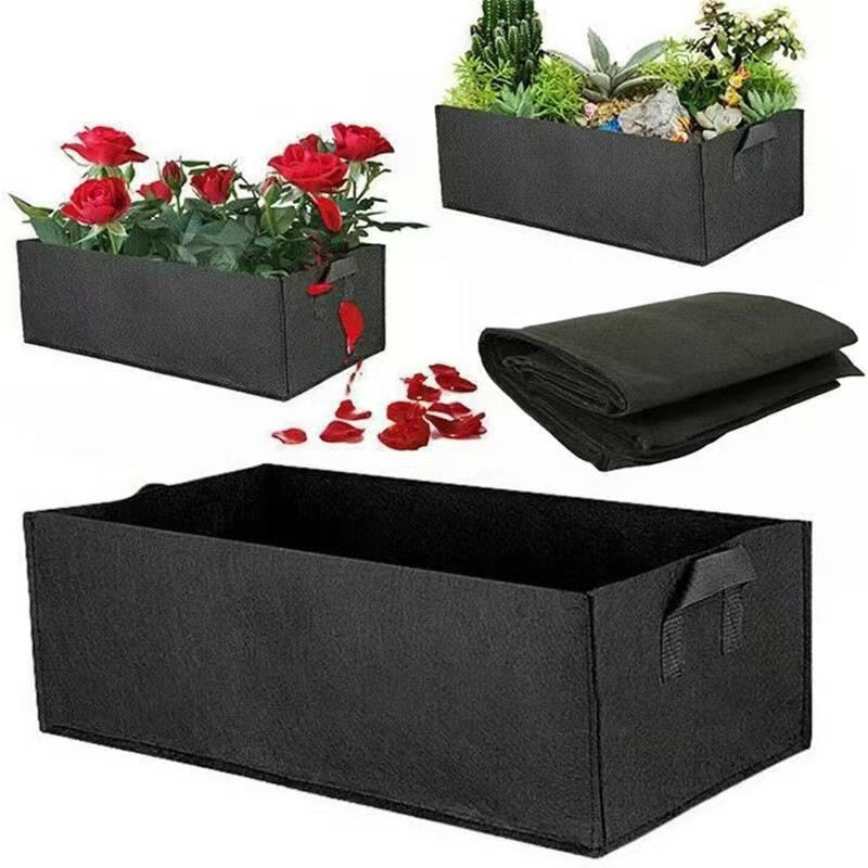 Cross-Border Manufacturers Directly Supply Felt Rectangular Planting Bags, Flower Home Gardens, Balcony Nursery Boxes, Planting Buckets - image 4