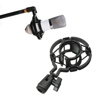 Universal bm800 Condenser Microphone Small Baby Bottle Microphone Plastic Shock-proof Frame Live K-song Recording Shock-proof Frame - image 1