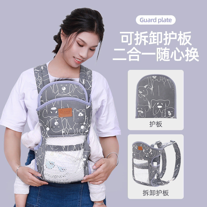 Factory Direct Sales Multifunctional Baby Carrier Summer Breathable Front and Back Horizontal Hug Type Universal for All Seasons Light and Simple - image 4