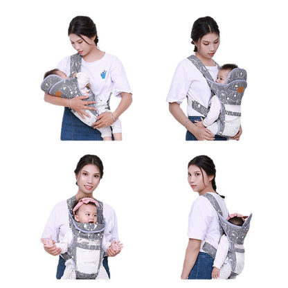Factory Direct Sales Multifunctional Baby Carrier Summer Breathable Front and Back Horizontal Hug Type Universal for All Seasons Light and Simple - image 5
