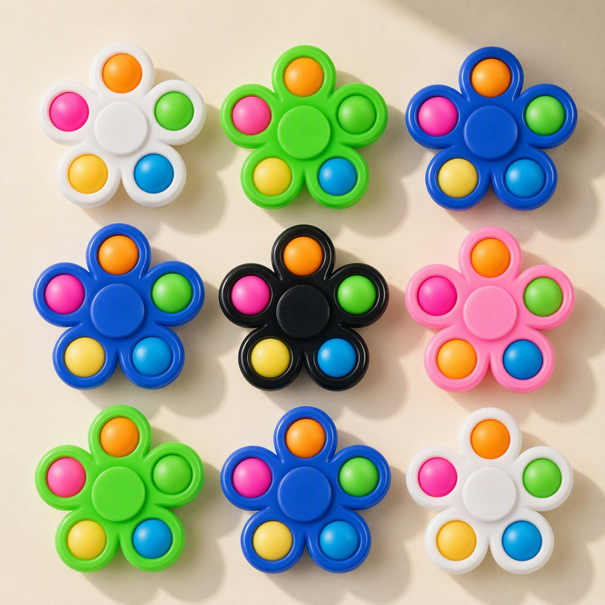 Five-leaf plastic fingertip gyro toy