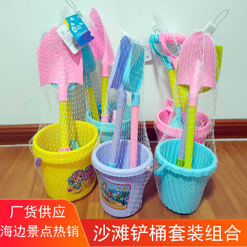 Wholesale Thickened Beach Bucket Shovel suit Children's Water Play Sand Digging Tools Baby Seaside Stall Toys - image 1