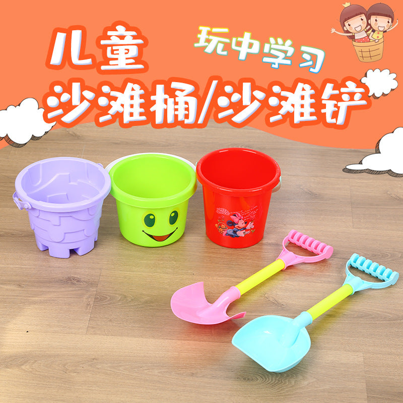 Wholesale Thickened Beach Bucket Shovel suit Children's Water Play Sand Digging Tools Baby Seaside Stall Toys - image 2
