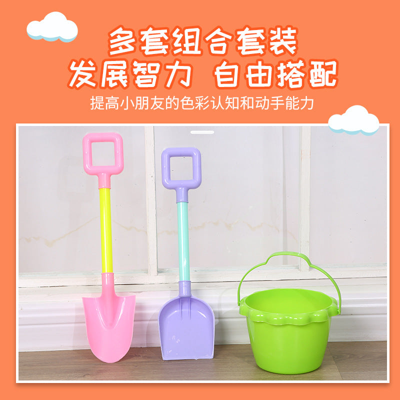 Wholesale Thickened Beach Bucket Shovel suit Children's Water Play Sand Digging Tools Baby Seaside Stall Toys - image 3