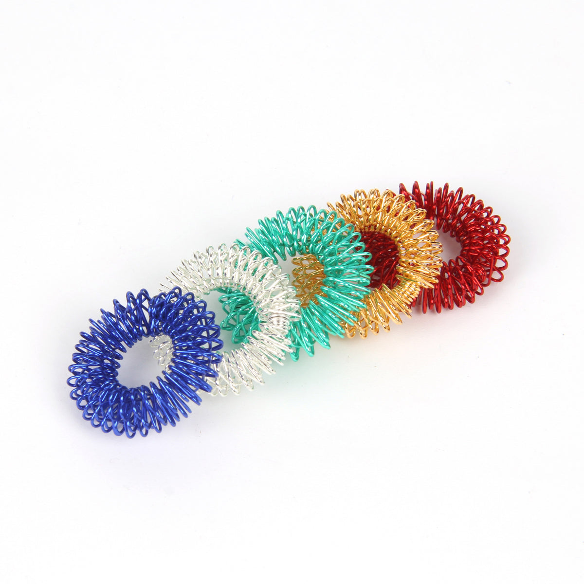 Spring Decompression Finger Massage Ring Finger Massager Multi-Color Mini Spring Ring Massage Ring Decompression Toy - image 5