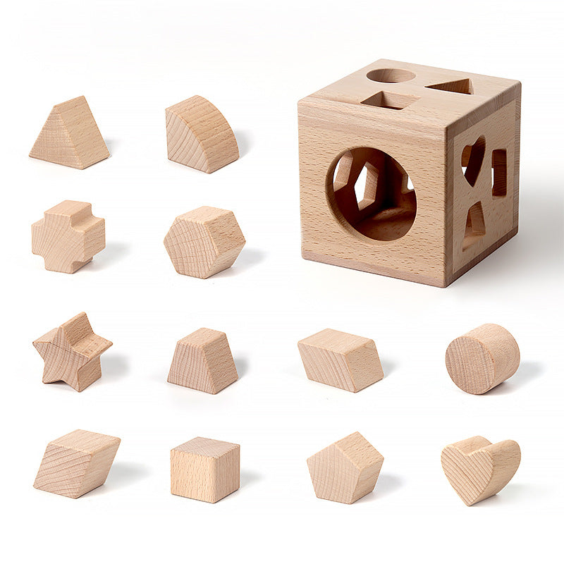 Shape Matching Intelligence Box Boys and Girls Cognitive Color Enlightenment Children's Wooden Toys Baby Early Education Educational Building Blocks - image 4