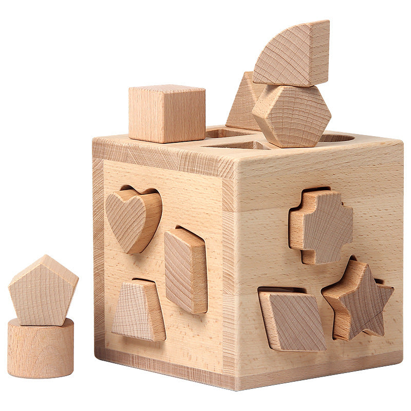 Shape Matching Intelligence Box Boys and Girls Cognitive Color Enlightenment Children's Wooden Toys Baby Early Education Educational Building Blocks - image 5