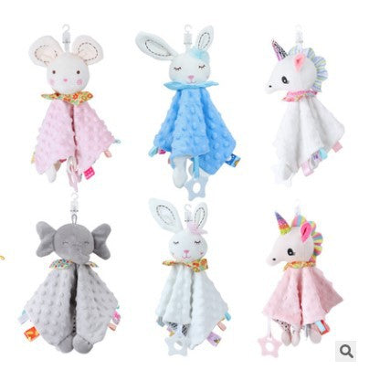 Cute cartoon animal soothing towel baby soothing toy soothing towel with doll soothing towel CPC CE EN - image 1