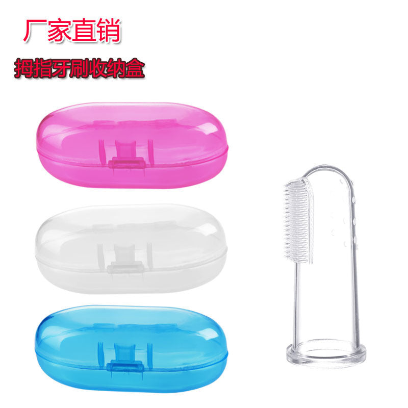 Factory Direct Sales Baby Thumb Set Toothbrush Silicone Milk Toothbrush Finger Toothbrush Baby Tongue Cleaning Brush Box - image 2