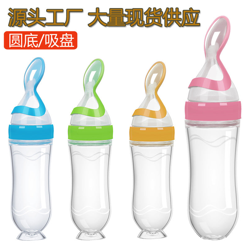 Baby Rice Cereal Bottle Baby Silicone Bottle Squeeze Spoon Children's Rice Cereal Feeding Spoon Rice Cereal Feeder Wholesale - image 1