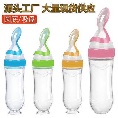 Baby Rice Cereal Bottle Baby Silicone Bottle Squeeze Spoon Children's Rice Cereal Feeding Spoon Rice Cereal Feeder Wholesale - image 1