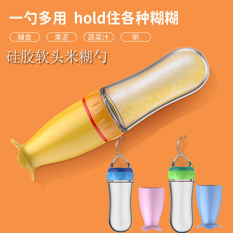 Baby Rice Cereal Bottle Baby Silicone Bottle Squeeze Spoon Children's Rice Cereal Feeding Spoon Rice Cereal Feeder Wholesale - image 3