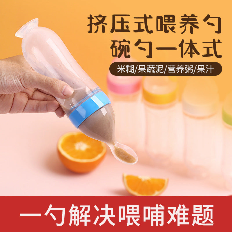 Baby Rice Cereal Bottle Baby Silicone Bottle Squeeze Spoon Children's Rice Cereal Feeding Spoon Rice Cereal Feeder Wholesale - image 4