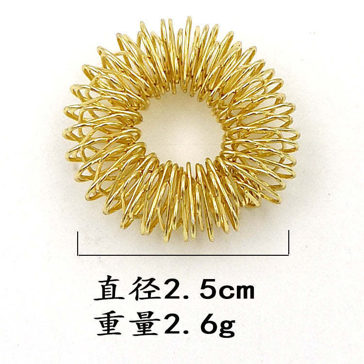Cross-border hot sale decompression mini finger massage ring ring spring finger massager decompression fingertip toy - image 3
