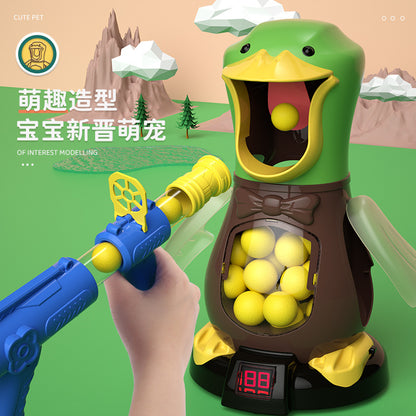 Shake the sound net red hit me duck children's toys parent-child interactive shooting toys light sound effect boy soft bullet gun - image 3