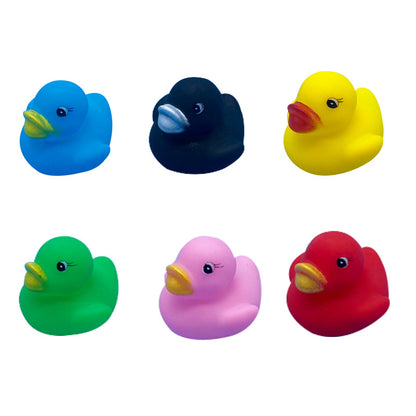 Children's water play small yellow duck color Mini small duck vinyl soft rubber pinch call small duck bath toy - image 3