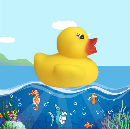 Children's water play small yellow duck color Mini small duck vinyl soft rubber pinch call small duck bath toy - image 4