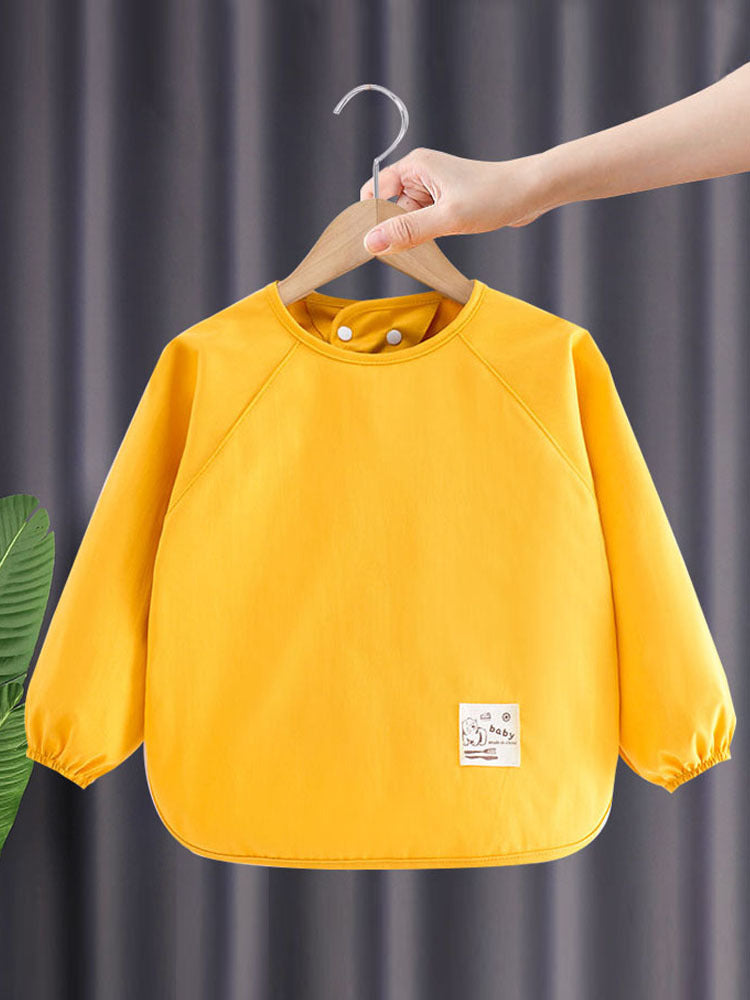 Baby's Overalls Autumn and Winter Children's Long-Sleeved Waterproof Anti-Dressing Baby's Dining Bib Boys and Girls Outer Wear Anti-Dirty Apron - image 1
