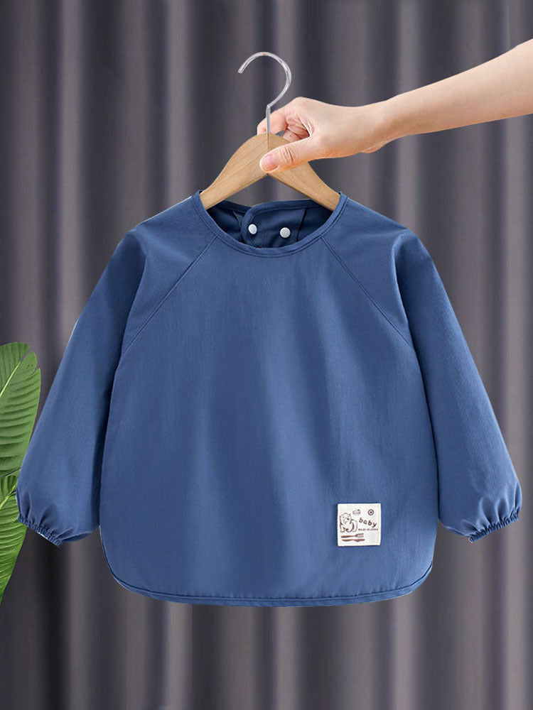 Baby's Overalls Autumn and Winter Children's Long-Sleeved Waterproof Anti-Dressing Baby's Dining Bib Boys and Girls Outer Wear Anti-Dirty Apron - image 2