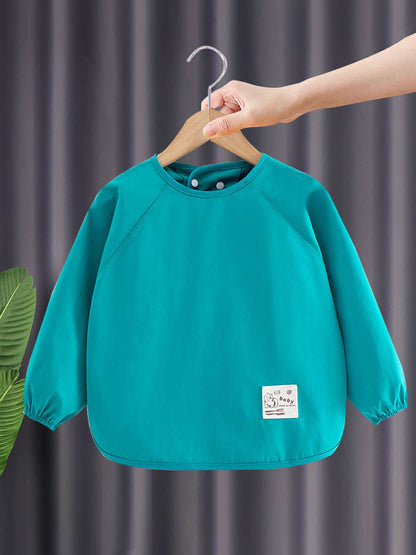 Baby's Overalls Autumn and Winter Children's Long-Sleeved Waterproof Anti-Dressing Baby's Dining Bib Boys and Girls Outer Wear Anti-Dirty Apron - image 4