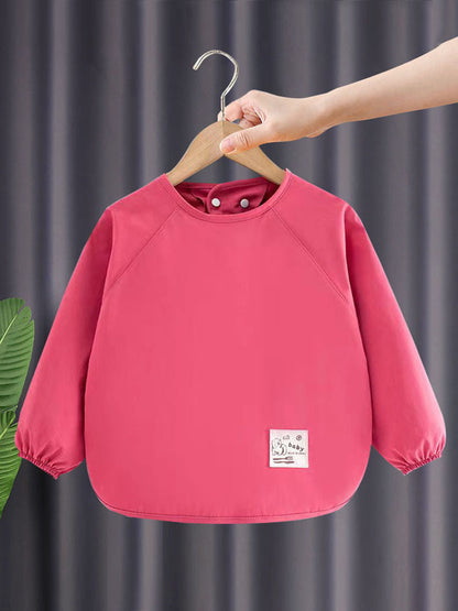 Baby's Overalls Autumn and Winter Children's Long-Sleeved Waterproof Anti-Dressing Baby's Dining Bib Boys and Girls Outer Wear Anti-Dirty Apron - image 5