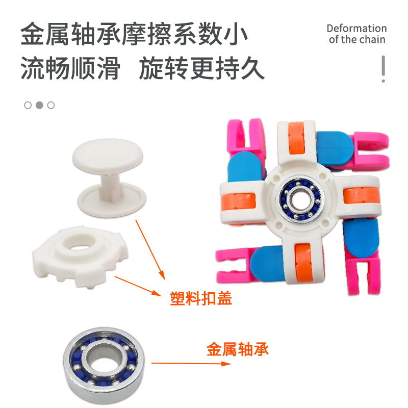 Variables fingertip gyro decompression chain gyro parent-child Game 3 bicycle chain gyro decompression toy - image 4