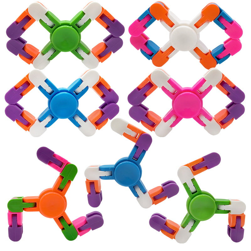 Variables fingertip gyro decompression chain gyro parent-child Game 3 bicycle chain gyro decompression toy - image 5