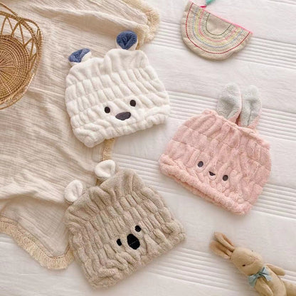 [free shipping] zooie children's shower cap baby bathing swimming cartoon quick-drying absorbent hair band open hair cap - image 3