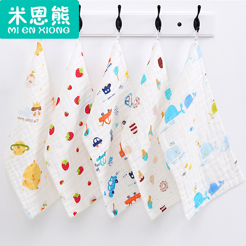 Slipper Towel Baby Gauze Towel Wash Face Cotton Soft Newborn Children Cotton Gauze Baby Handkerchief Small Square - image 1